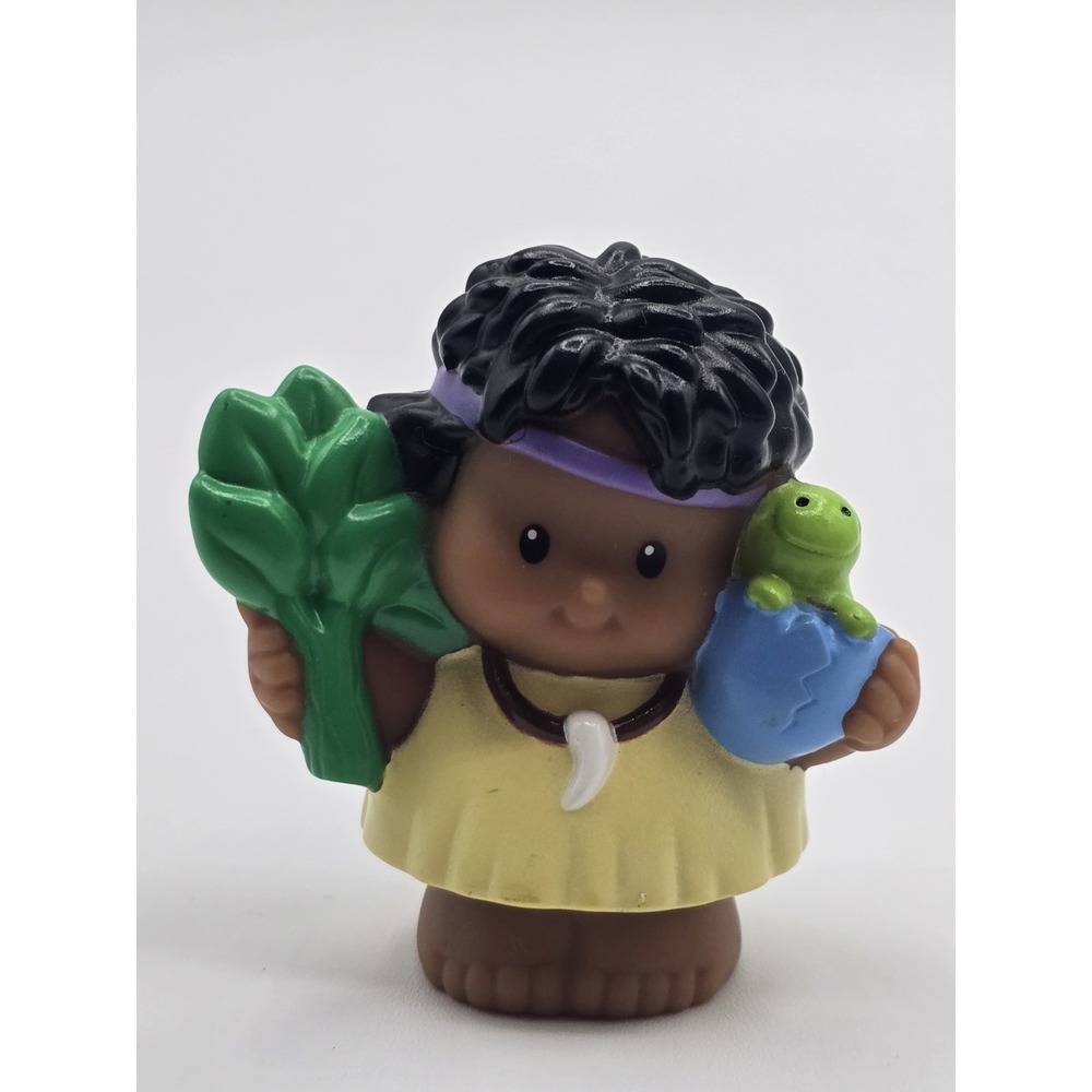 2005‎ Fisher Price Little People Lil Dino Girl Leaf Cavewoman Rare HTF Figure
